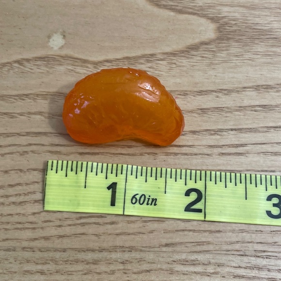 Vtg Realistic Rubber Orange Tangerine Pieces Faux Fruit Citrus Prop MCM Rare! - Picture 4 of 5